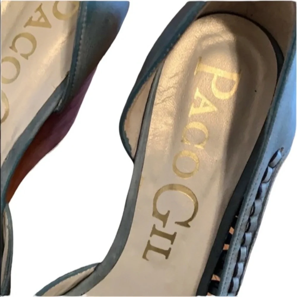 Paco Gil open toe platform wedge/espadrilles